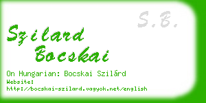 szilard bocskai business card
